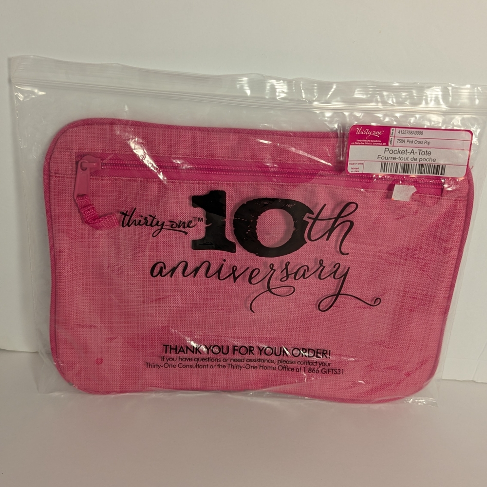 Thirty-One Pocket Tote Pink new